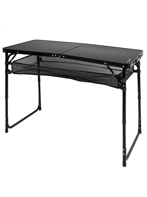 Aktive mesa de acampamento dobrável preta, ajustável em altura e antiderrapante com tela - Kiabi Aktive mesa de acampamento dobrável preta, ajustável em altura e antiderrapante com tela - Kiabi