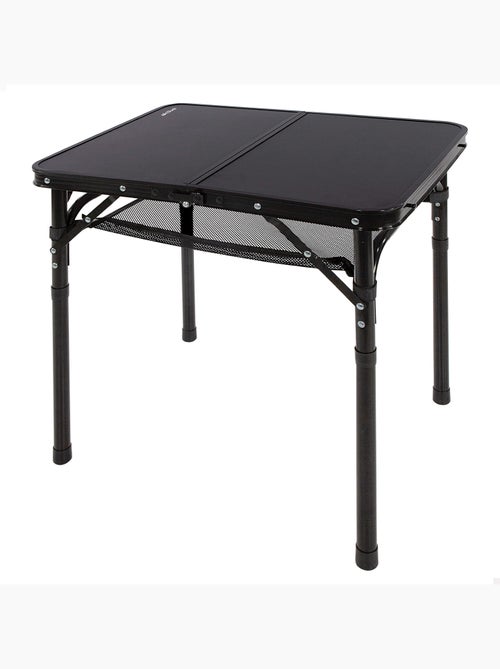Aktive mesa de acampamento dobrável, regulável em altura e antiderrapante, preta com rede - Kiabi