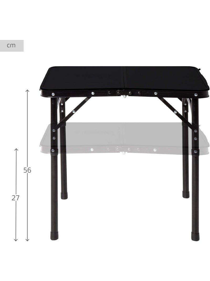 Aktive mesa de acampamento dobrável, regulável em altura e antiderrapante, preta com rede Preto - Kiabi