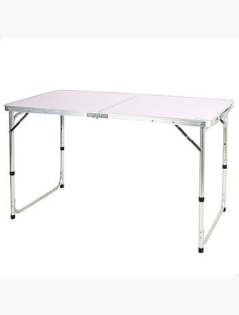 Aktive mesa de acampamento dobrável, regulável em altura e superfície antiderrapante