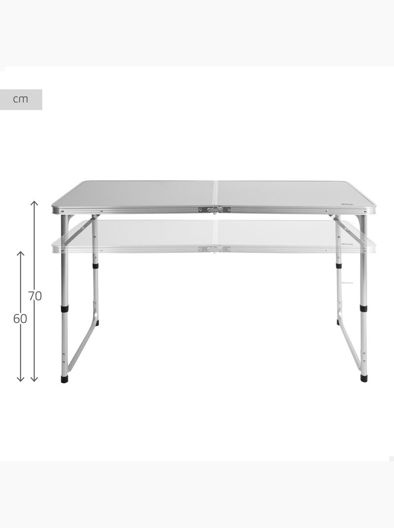 Aktive mesa de acampamento dobrável, regulável em altura e superfície antiderrapante Branco - Kiabi
