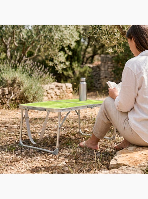 Aktive mesa de camping dobrável verde com alça 60x40x25 cm - Kiabi
