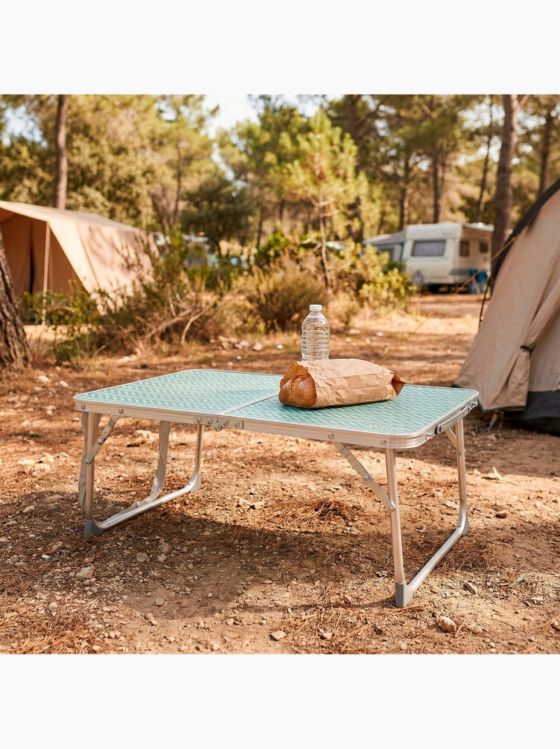 Aktive mesa de campismo dobrável com pega de transporte 60x40x25 cm Turquesa - Kiabi