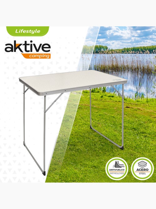 Aktive mesa de campismo dobrável creme - Kiabi