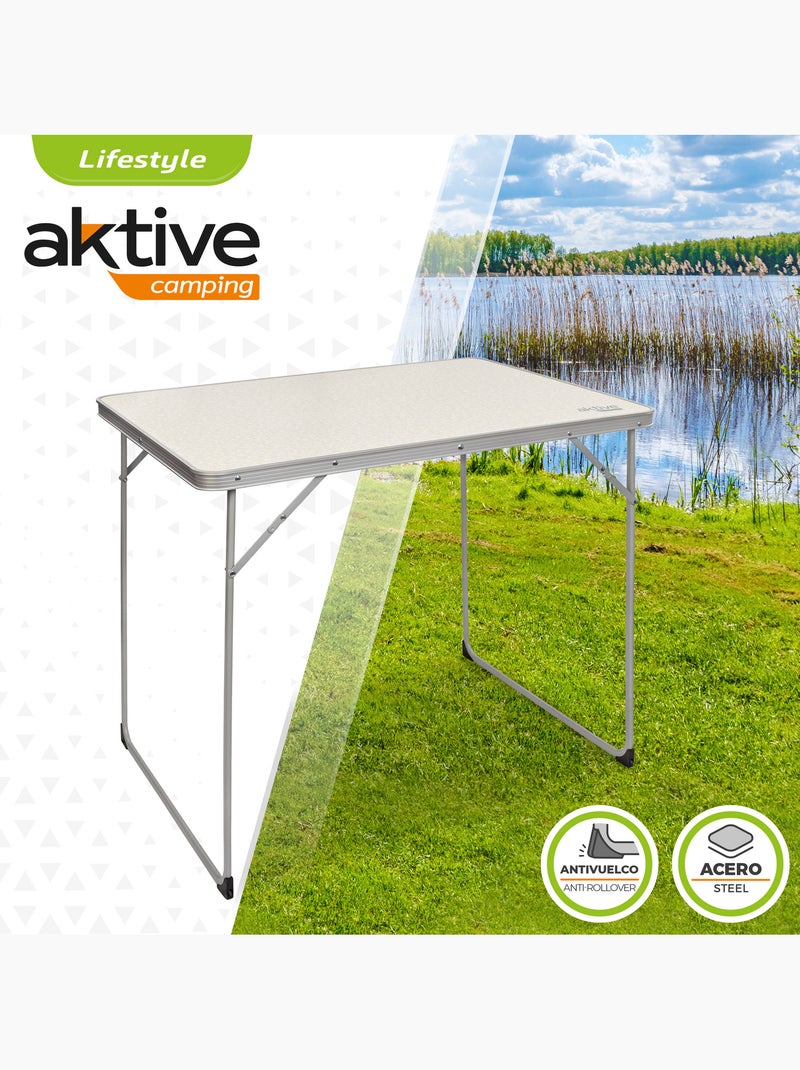 Aktive mesa de campismo dobrável creme Creme - Kiabi