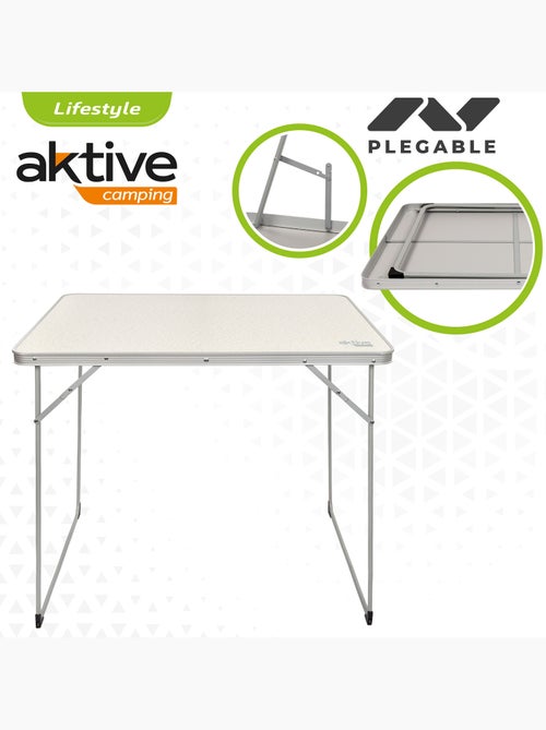 Aktive mesa de campismo dobrável creme - Kiabi