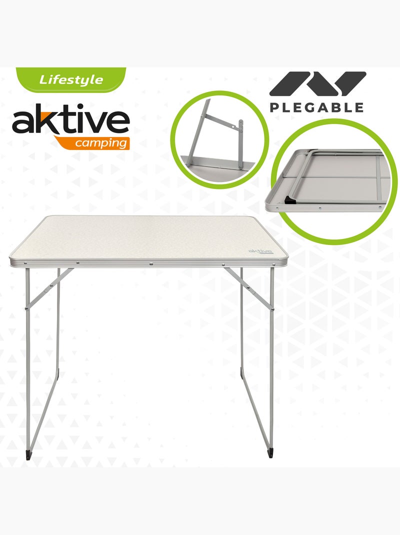 Aktive mesa de campismo dobrável creme Creme - Kiabi