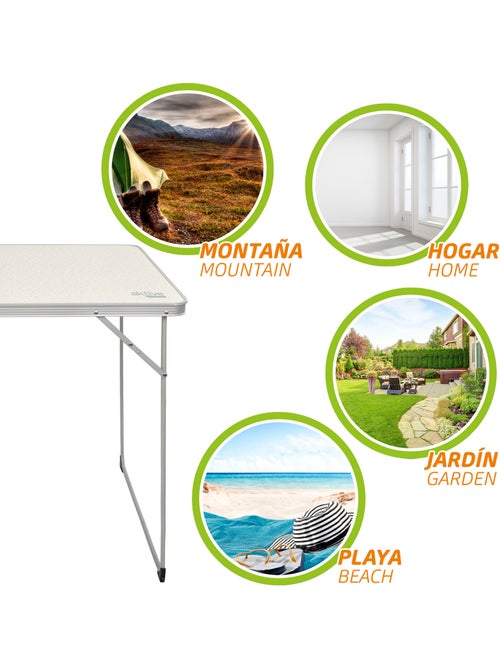 Aktive mesa de campismo dobrável creme - Kiabi