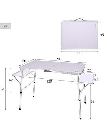 Aktive mesa dobrável com altura ajustável