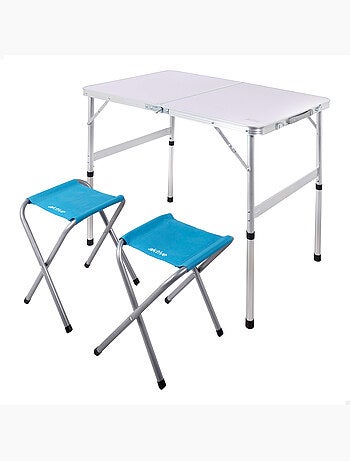 Aktive mesa dobrável com altura ajustável e 2 banquetas