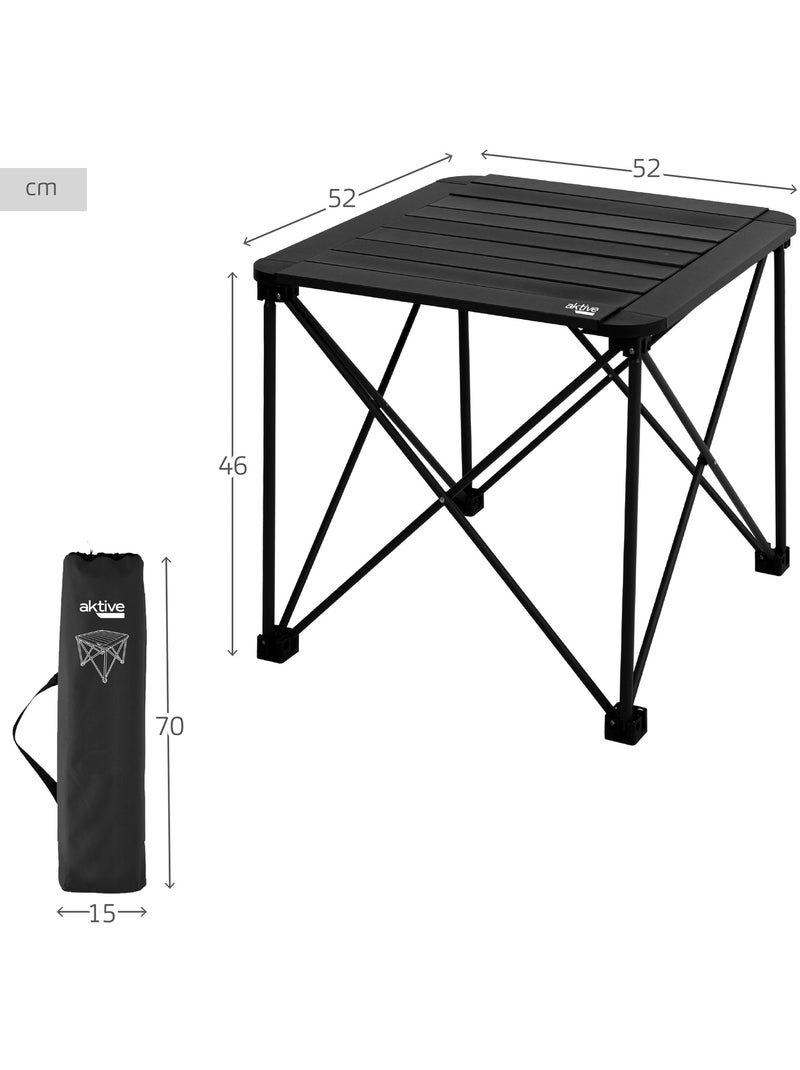 Aktive mesa dobrável de acampamento anti-capotamento e removível preta Preto - Kiabi