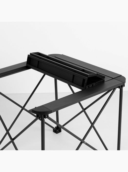 Aktive mesa dobrável de acampamento anti-capotamento e removível preta - Kiabi