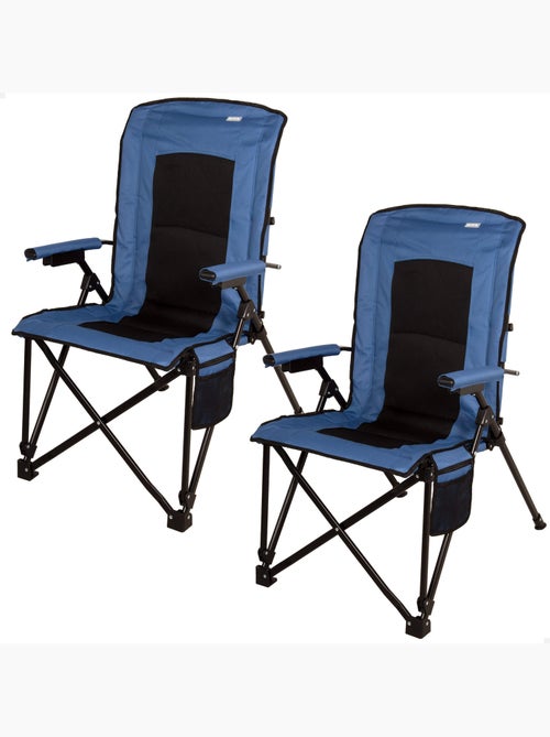 Aktive pack 2 cadeiras altas de camping 54x80x103 cm com bolsos - Kiabi Aktive pack 2 cadeiras altas de camping 54x80x103 cm com bolsos - Kiabi