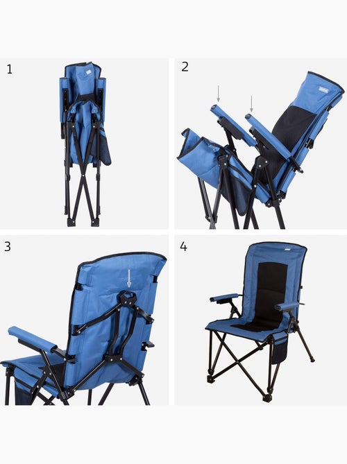 Aktive pack 2 cadeiras altas de camping 54x80x103 cm com bolsos - Kiabi Aktive pack 2 cadeiras altas de camping 54x80x103 cm com bolsos - Kiabi