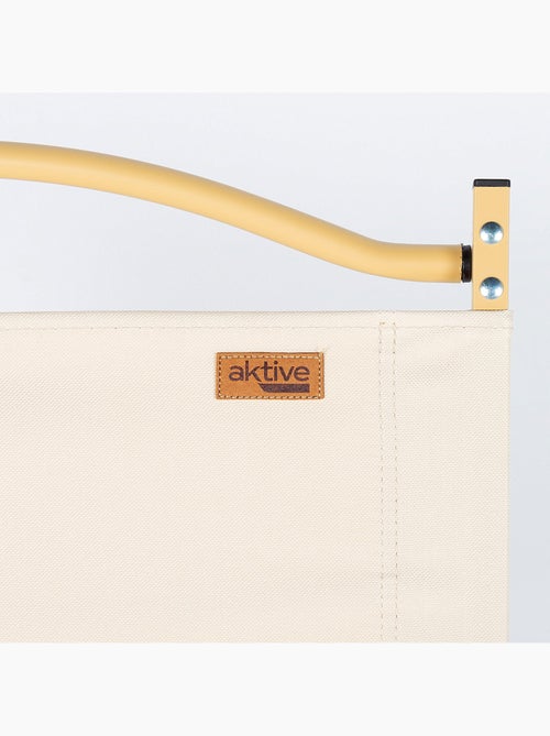 Aktive pack 2 cadeiras de glamping 47x42x62 cm creme com bolso - Kiabi