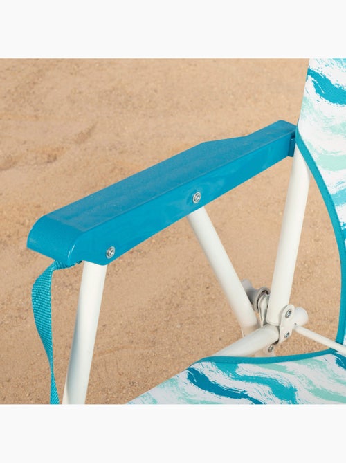 Aktive pack 2 cadeiras de praia dobráveis baixas 45x40x70 cm azul ondas - Kiabi Aktive pack 2 cadeiras de praia dobráveis baixas 45x40x70 cm azul ondas - Kiabi