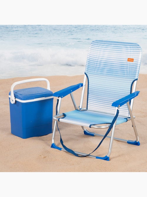 Aktive pack 2 cadeiras de praia dobráveis com riscas anti-queda - Kiabi Aktive pack 2 cadeiras de praia dobráveis com riscas anti-queda - Kiabi