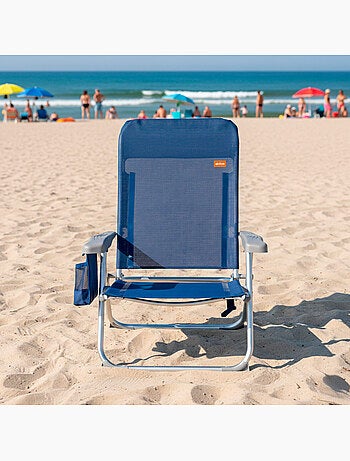 Aktive pack 2 cadeiras de praia dobráveis multiposições slim