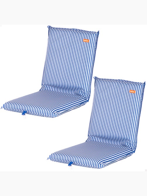 Aktive pack 2 cadeiras praia baixas com múltiplas posiçõe, 40x48x56 cm com bolso traseiro - Kiabi