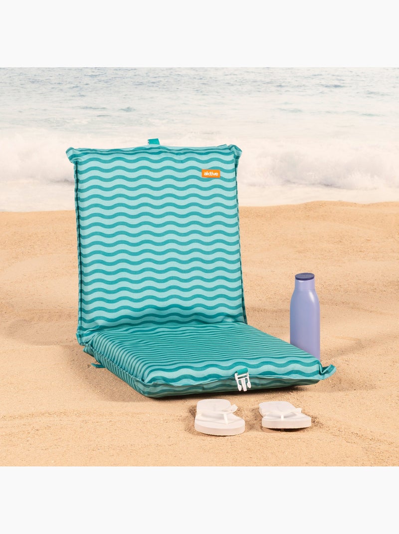 Aktive pack 2 cadeiras praia baixas com múltiplas posições 40x48x56 cm bolso traseiro Turquesa - Kiabi