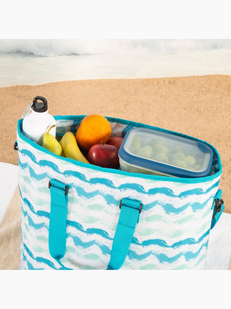 Aktive pack de praia: cadeira baixa (45x40x70 cm) + refrigerador portátil de 20 litros Azul - Kiabi