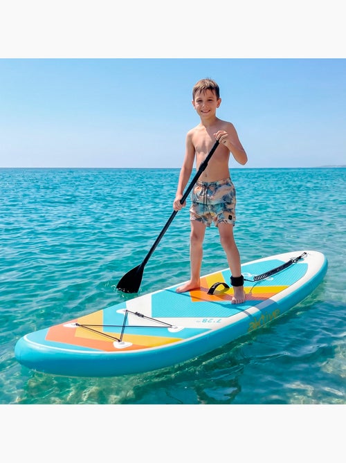 Aktive prancha de stand up paddle inflável para iniciantes com mochila, bomba e remo - Kiabi