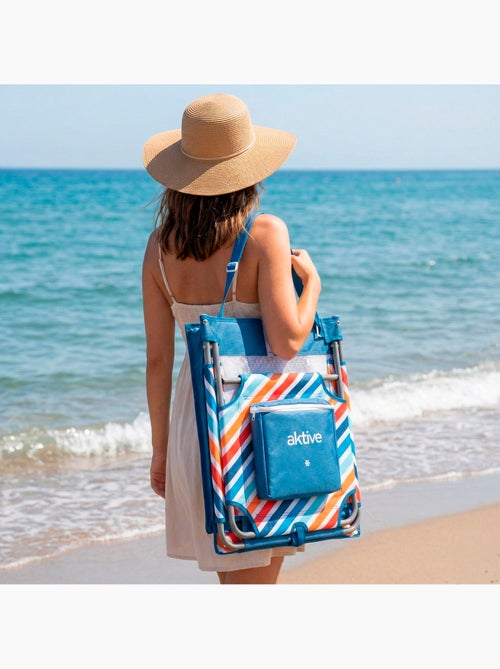Aktive tapete de praia reclinável multicolorido com cooler - Kiabi Aktive tapete de praia reclinável multicolorido com cooler - Kiabi