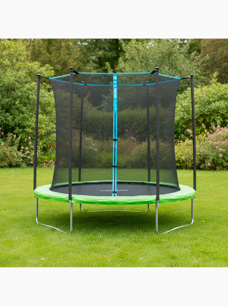 Aktive Trampolim infantil ao ar livre Ø261 cm Preto Verde Azul - Kiabi