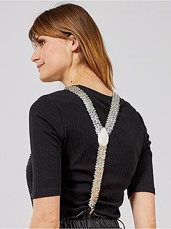 Alças de lantejoulas prateadas - Kiabi