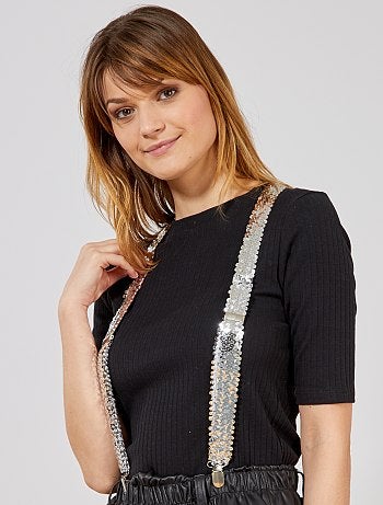 Alças de lantejoulas prateadas - Kiabi