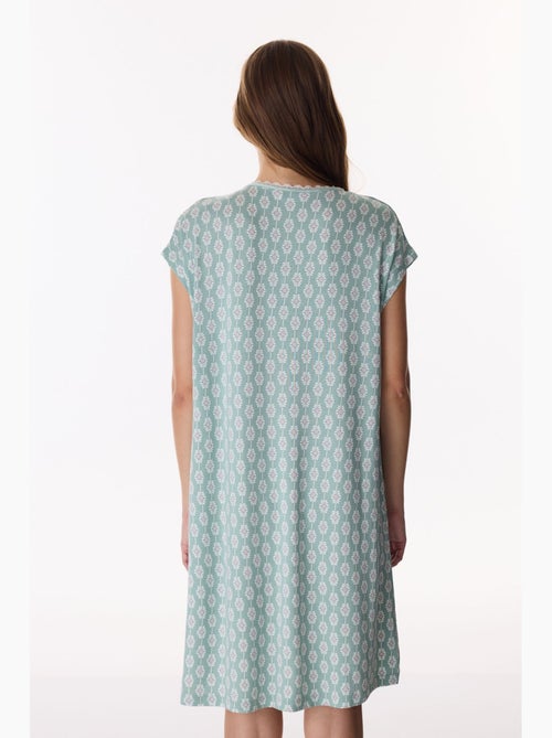 Alia camisa de dormir floral em renda de manga curta penti - Kiabi Alia camisa de dormir floral em renda de manga curta penti - Kiabi