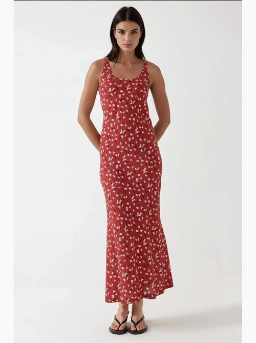 Allower vestido maxi com padrão floral e decote em u hiccup - Kiabi Allower vestido maxi com padrão floral e decote em u hiccup - Kiabi