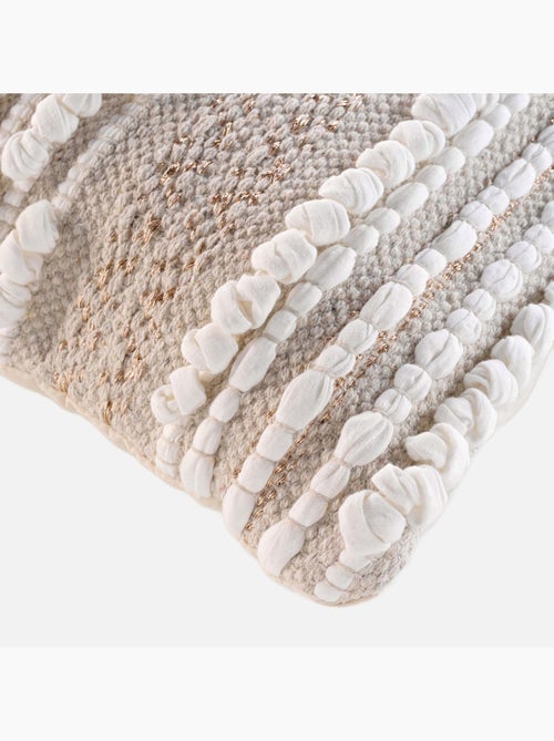 Almofada amovível em polycotton com bordados e fios metálicos - Kiabi