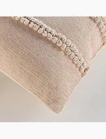 Almofada amovível em polycotton com tiras com fivela