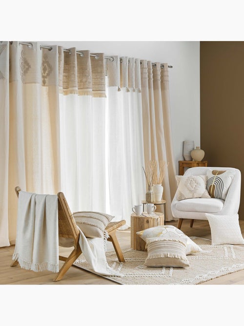 Almofada amovível em polycotton com tiras com fivela - Kiabi