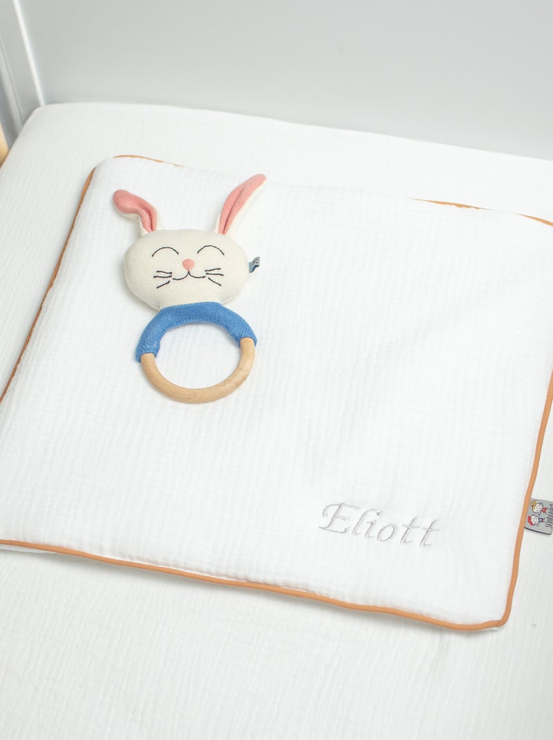 Almofada bebê plana e reversível em gaze de algodão | sevira kids Branco - Kiabi