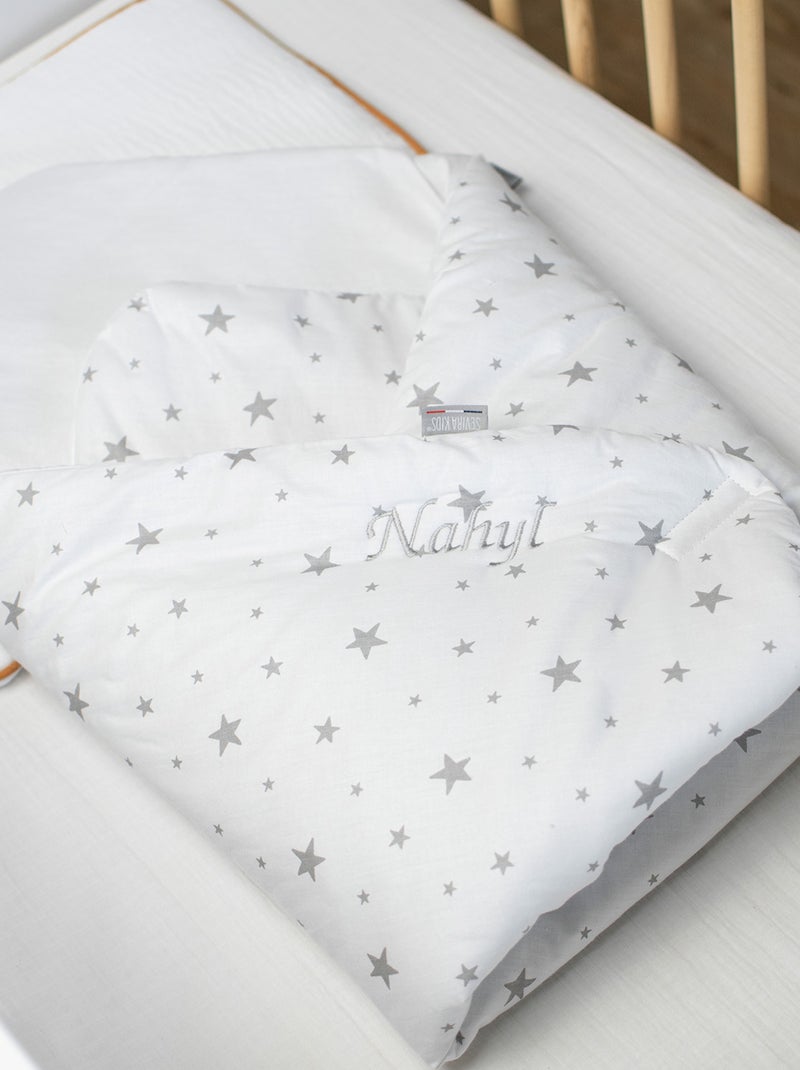 Almofada bebê plana e reversível em gaze de algodão | sevira kids Branco - Kiabi