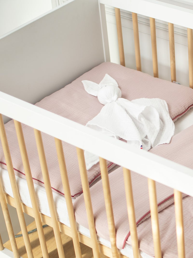 Almofada bebê plana e reversível em gaze de algodão | sevira kids Rosa - Kiabi