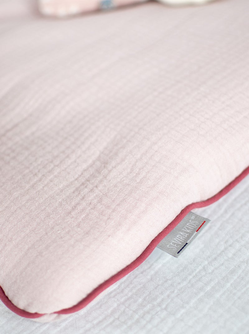 Almofada bebê plana e reversível em gaze de algodão | sevira kids Rosa - Kiabi