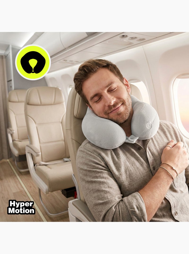 Almofada cervical hypermotion para viagens com suporte ergonómico de 360° Cinza - Kiabi