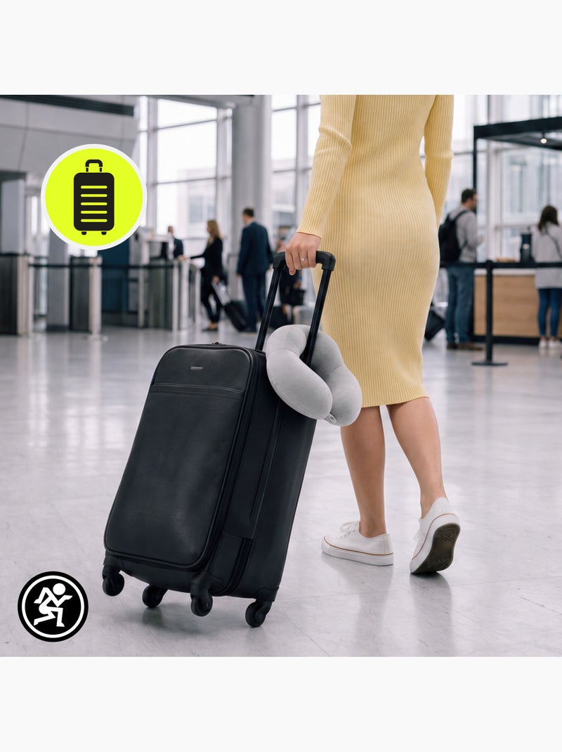 Almofada cervical hypermotion para viagens com suporte ergonómico de 360° Cinza - Kiabi