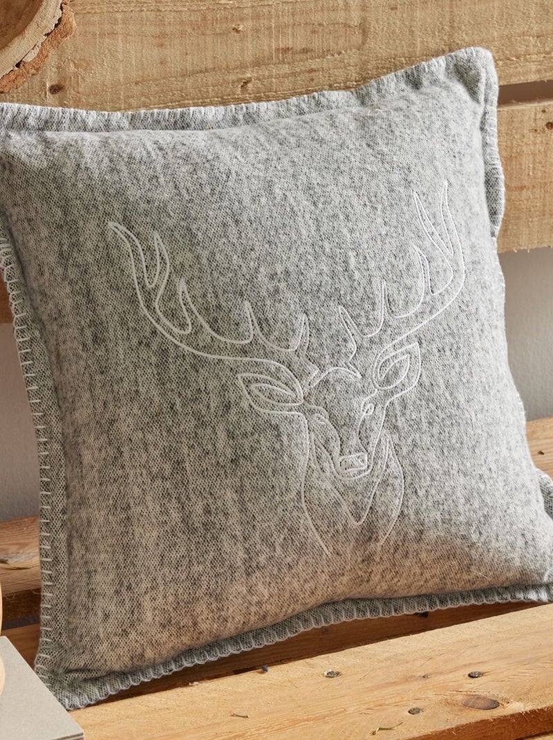 Almofada com bordado CINZA - Kiabi