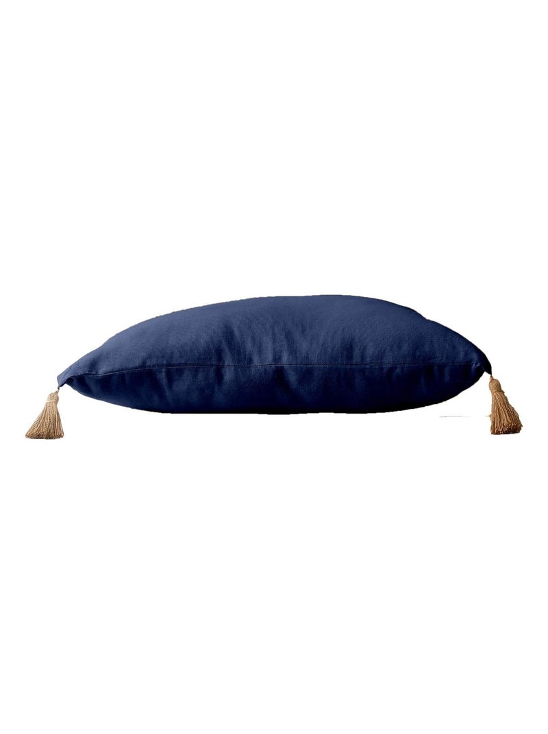 Almofada com borlas de juta Azul-marinho - Kiabi