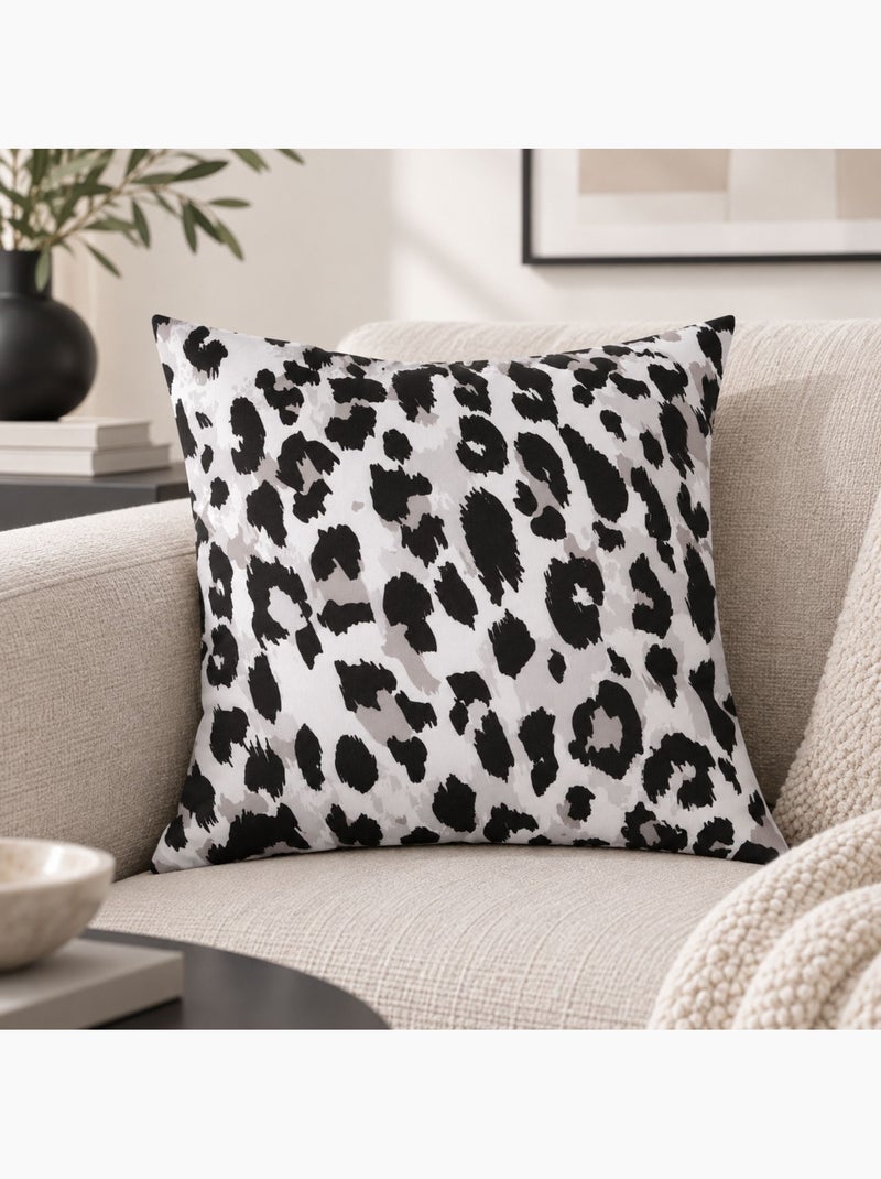 Almofada com estampado de leopardo Preto - Kiabi