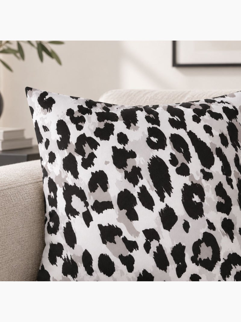 Almofada com estampado de leopardo Preto - Kiabi