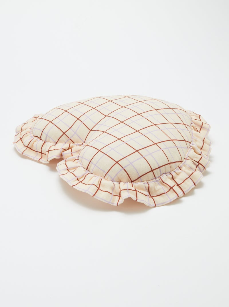 Almofada coração em gaze de algodão (50 x 45 cm) BRANCO - Kiabi