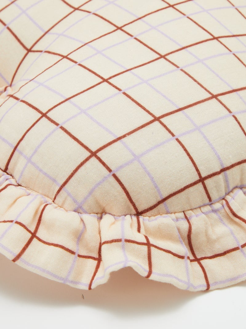 Almofada coração em gaze de algodão (50 x 45 cm) BRANCO - Kiabi