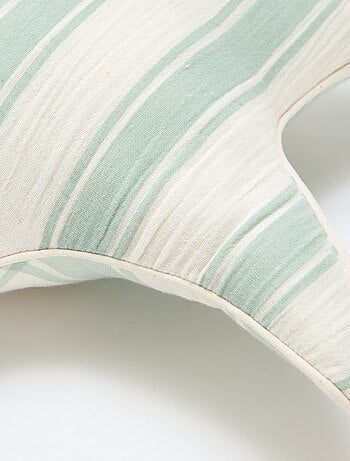 Almofada coração em gaze de algodão (50 x 45 cm)