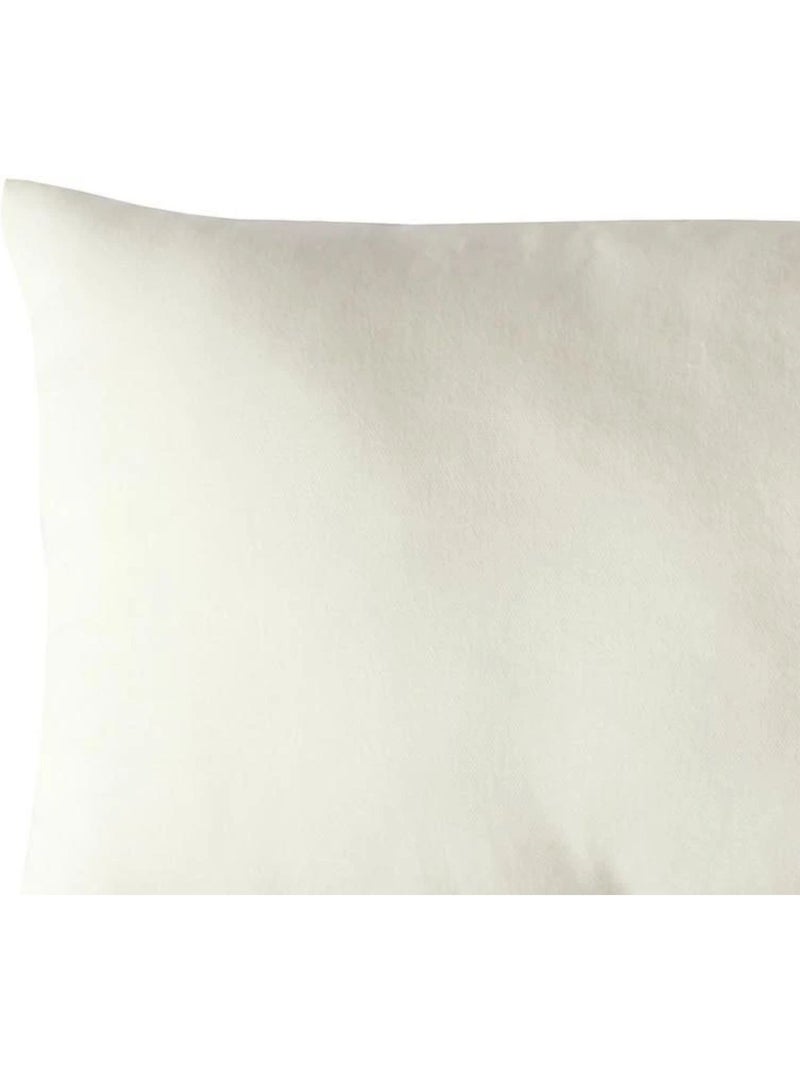 Almofada de algodão liso, sem capa removível Ecru - Kiabi
