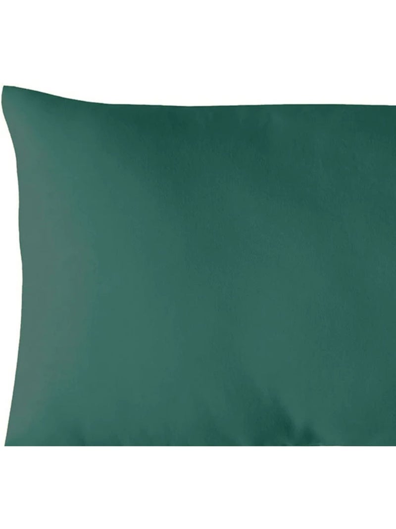 Almofada de algodão liso, sem capa removível Verde escuro - Kiabi